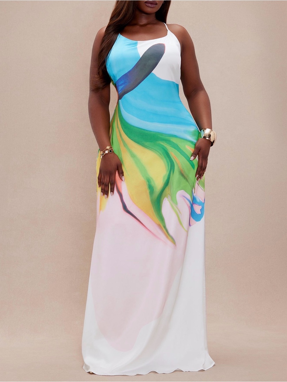 Fashion Nova Luxe Satin Maxi Dress Size XL